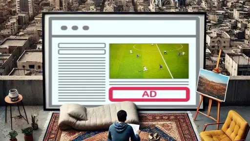 محل قرارگیری تبلیغات ثابت پایین در اینما