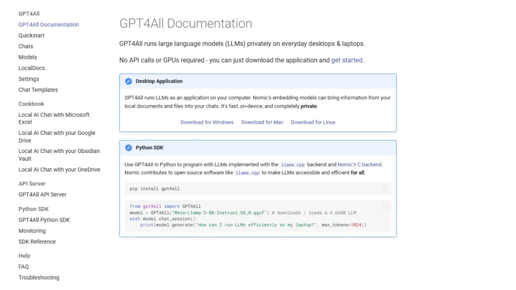 هوش مصنوعی آفلاین GPT4All